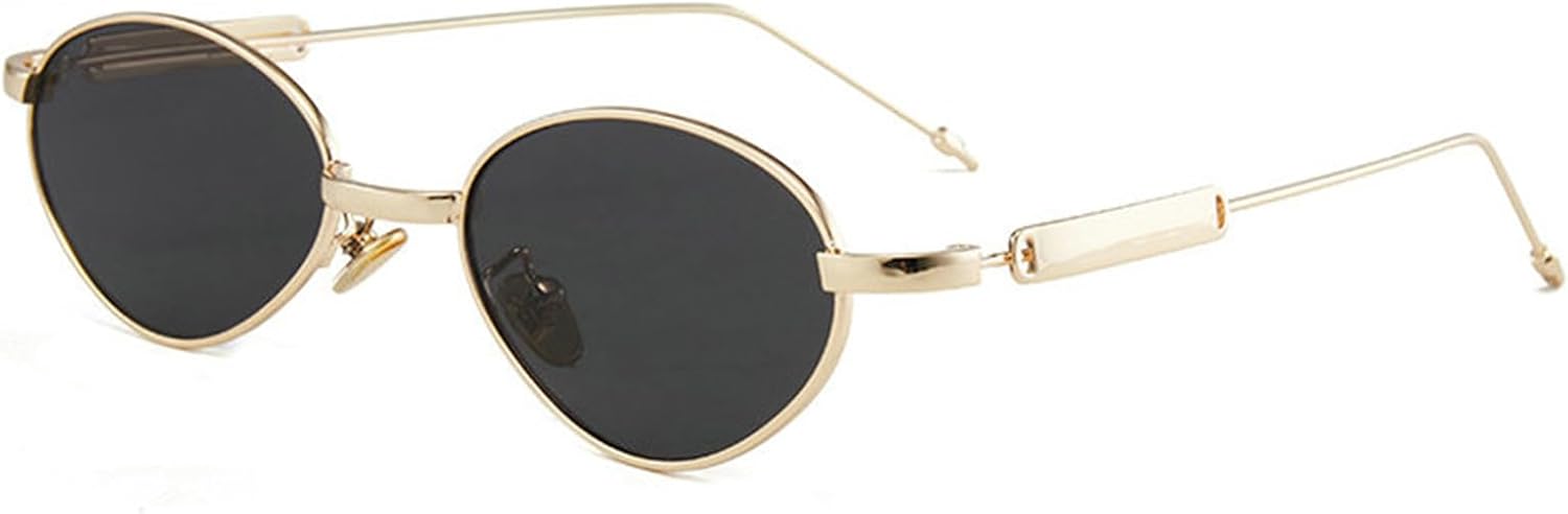 

Willochra Стильные металлические маленькие круглые солнцезащитные очки для мужчин и женщин в стиле ретро с многоугольными линзами, винтажные солнцезащитные очки для женщин с защитой от УФ-излучения UV400, C2