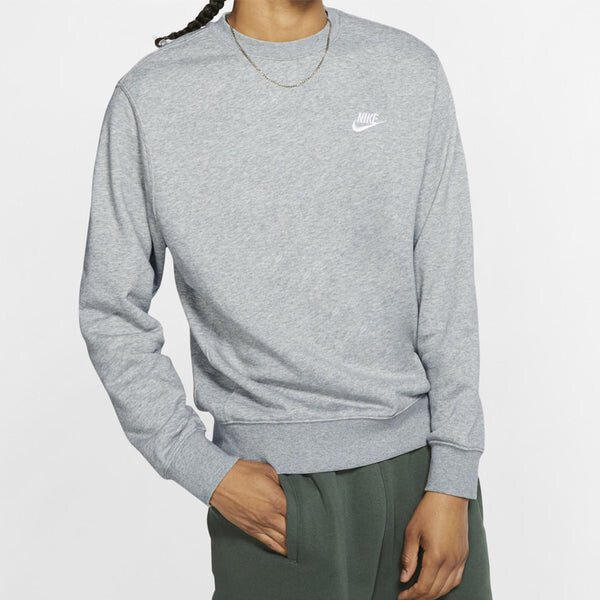 Толстовка Nike Men Sportswear Club French Terry Crew Gray, серый — фото 4