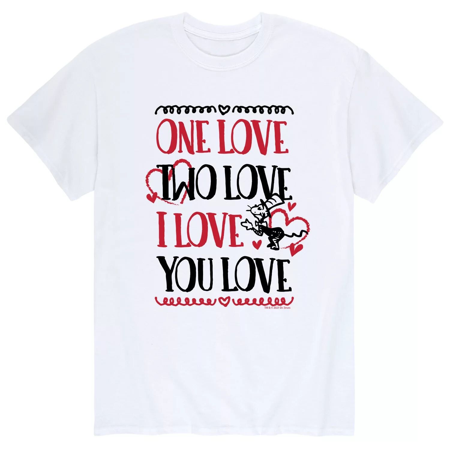 

Мужская футболка Dr. Seuss "One Love, Two Love, I Love You Love" Licensed Character