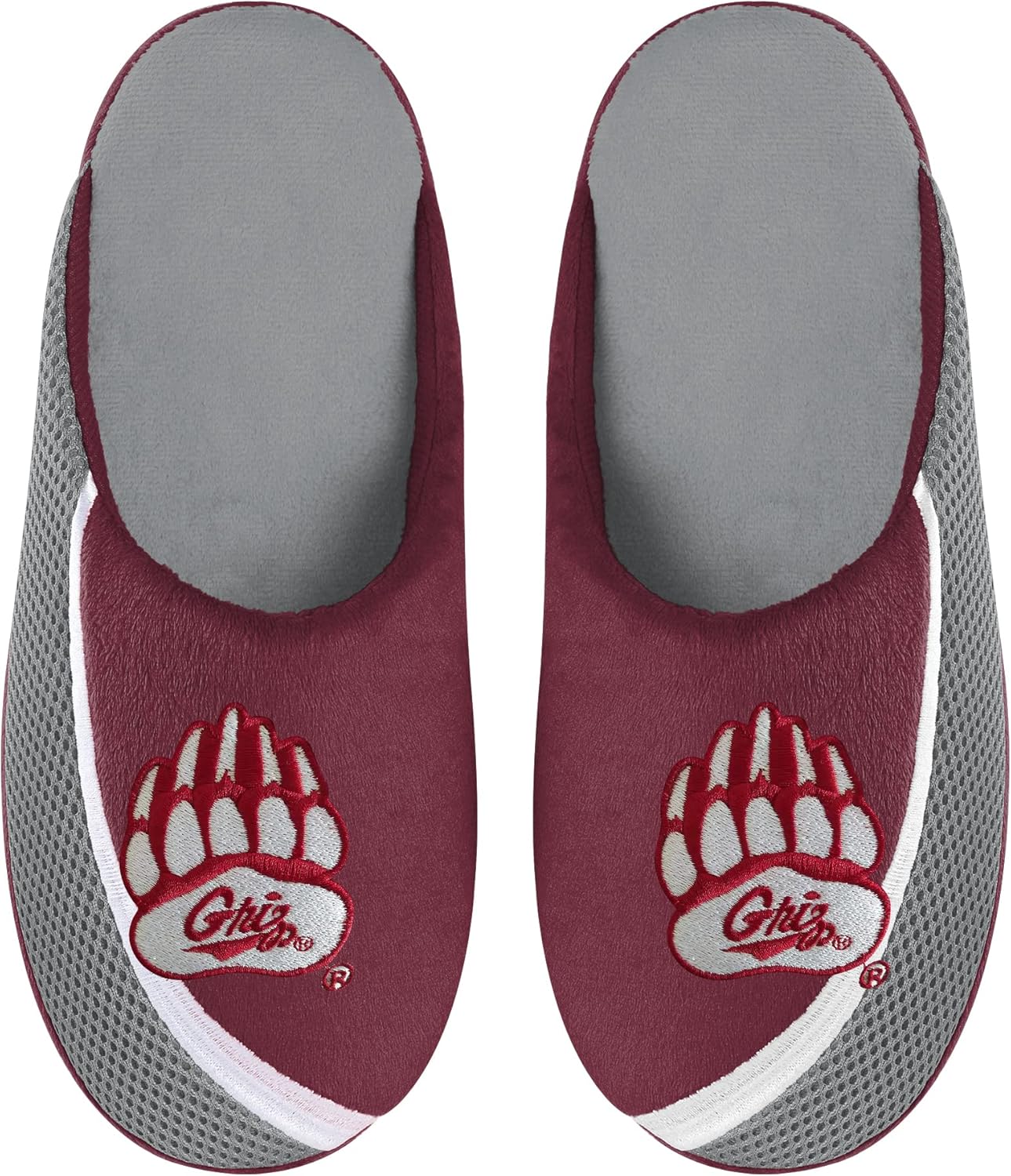 

Мужские тапочки FOCO NCAA 2022 с большим логотипом и цветной окантовкой, Montana Grizzlies