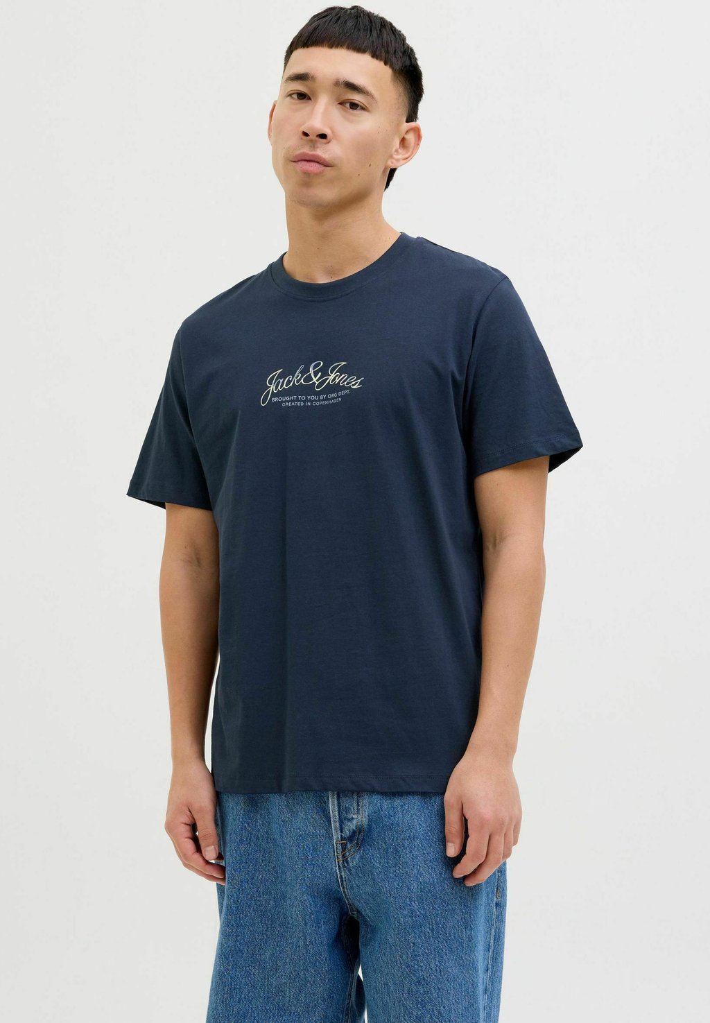 

Футболка с принтом RUNDHALSAUSSCHNITT Jack & Jones, темно-синий