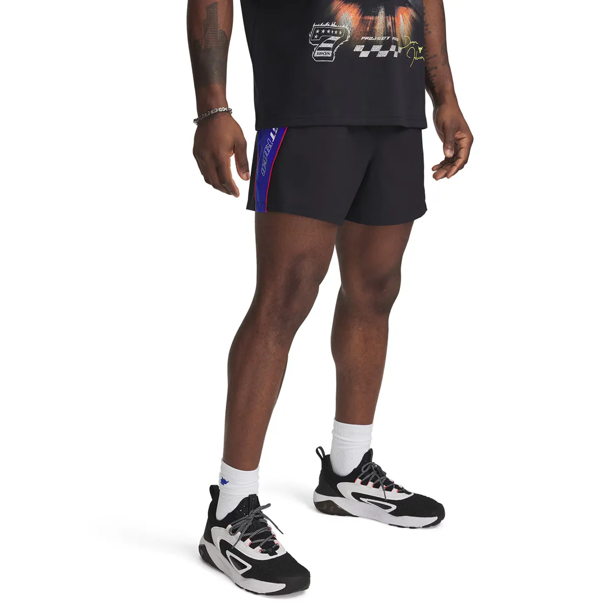 

Pjt Rck Colorblock wvn Короткие Под Броней Мужские Шорты Under Armour, чёрный