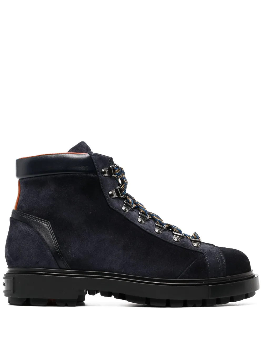 

Ботинки на шнуровке Santoni, синий
