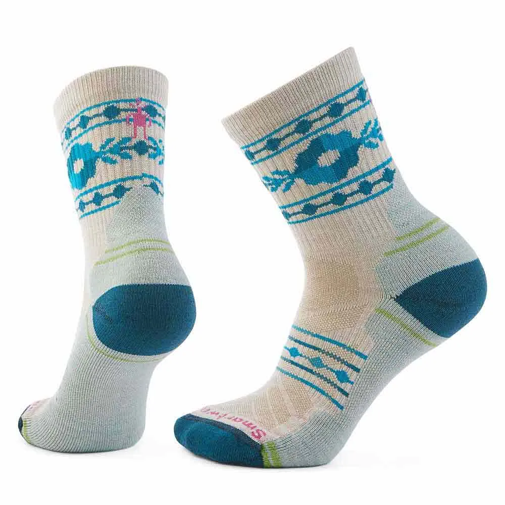 

Носки Smartwool Hike Light Cushion Retro Floral Crew, белый