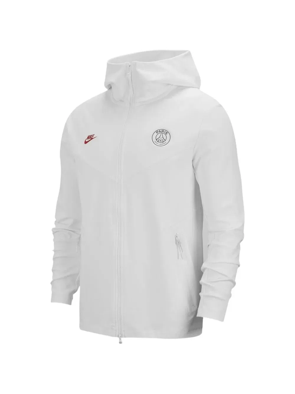 Paris sait-germain tech fleece zip hoodie Nike, белый