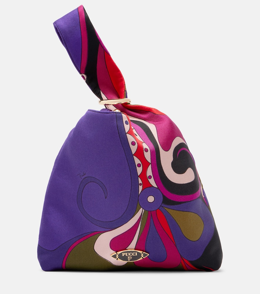 

Сумка-шоппер из шелкового твила с орхидеями Pucci, Multicolor