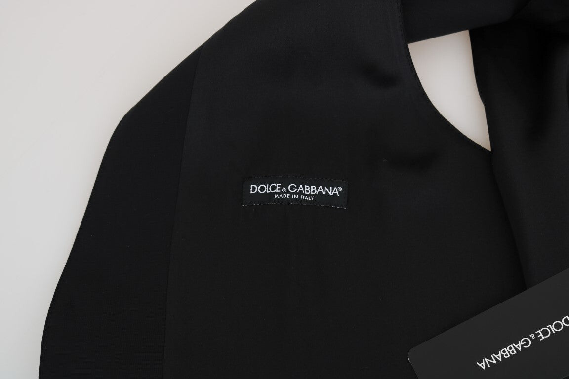 

Мужской элегантный деловой жилет приталенного кроя Dolce & Gabbana, черный