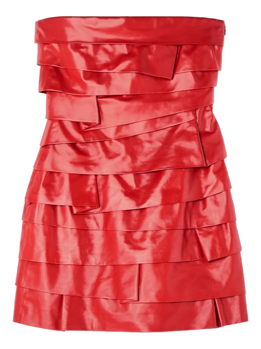 

Многослойное платье мини VERSACE, красный