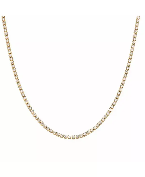 

Теннисное ожерелье из 18-каратного золота с кубическим цирконием класса АААА Hollywood Sensation, gold