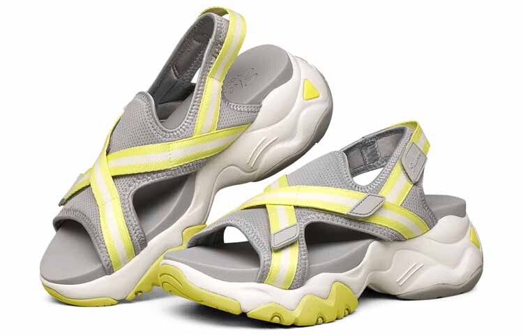 Пляжные сандалии D"LITES 3.0 женские серые/желтые Skechers — фото 3