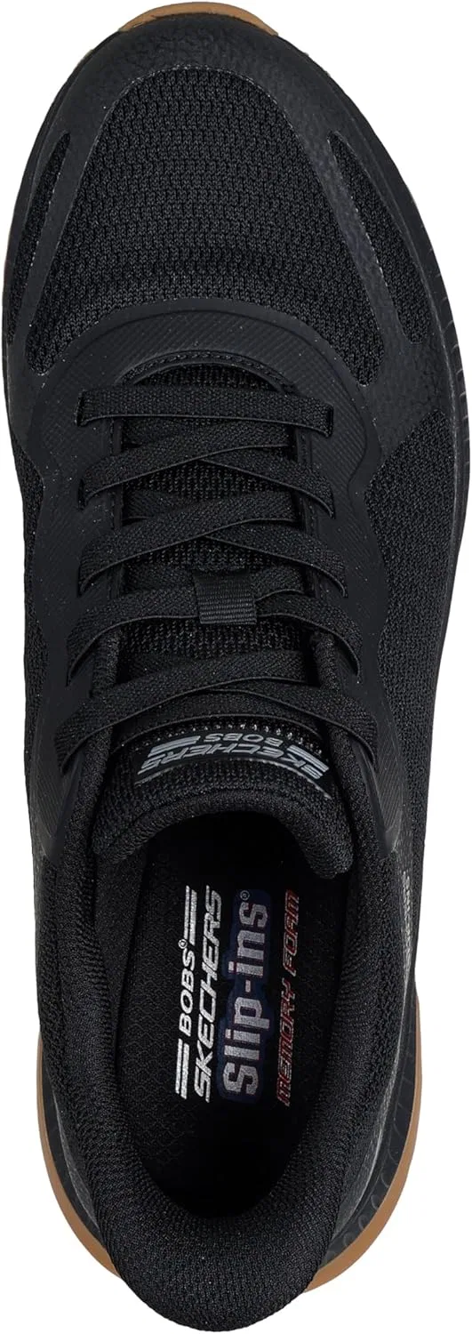 Мужские кроссовки Skechers Hands Free Slip-ins - Bobs Sport Squad Chaos 4 Trainers, Black Mesh. — фото 3