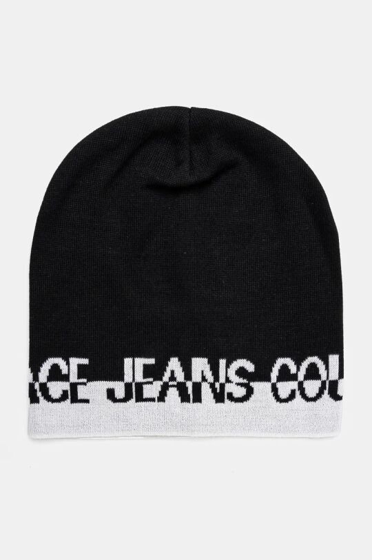 

Шерстяная шапка Versace Jeans Couture, черный