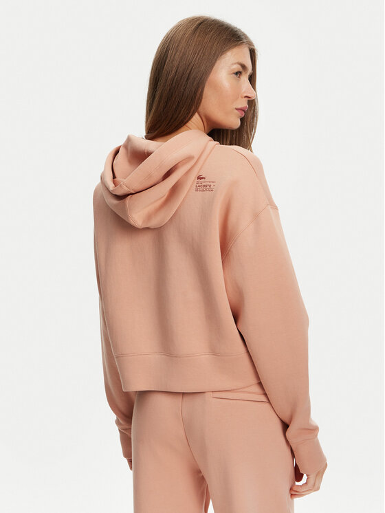Толстовка Lacoste SF0281, свободного кроя, оранжевая — фото 3