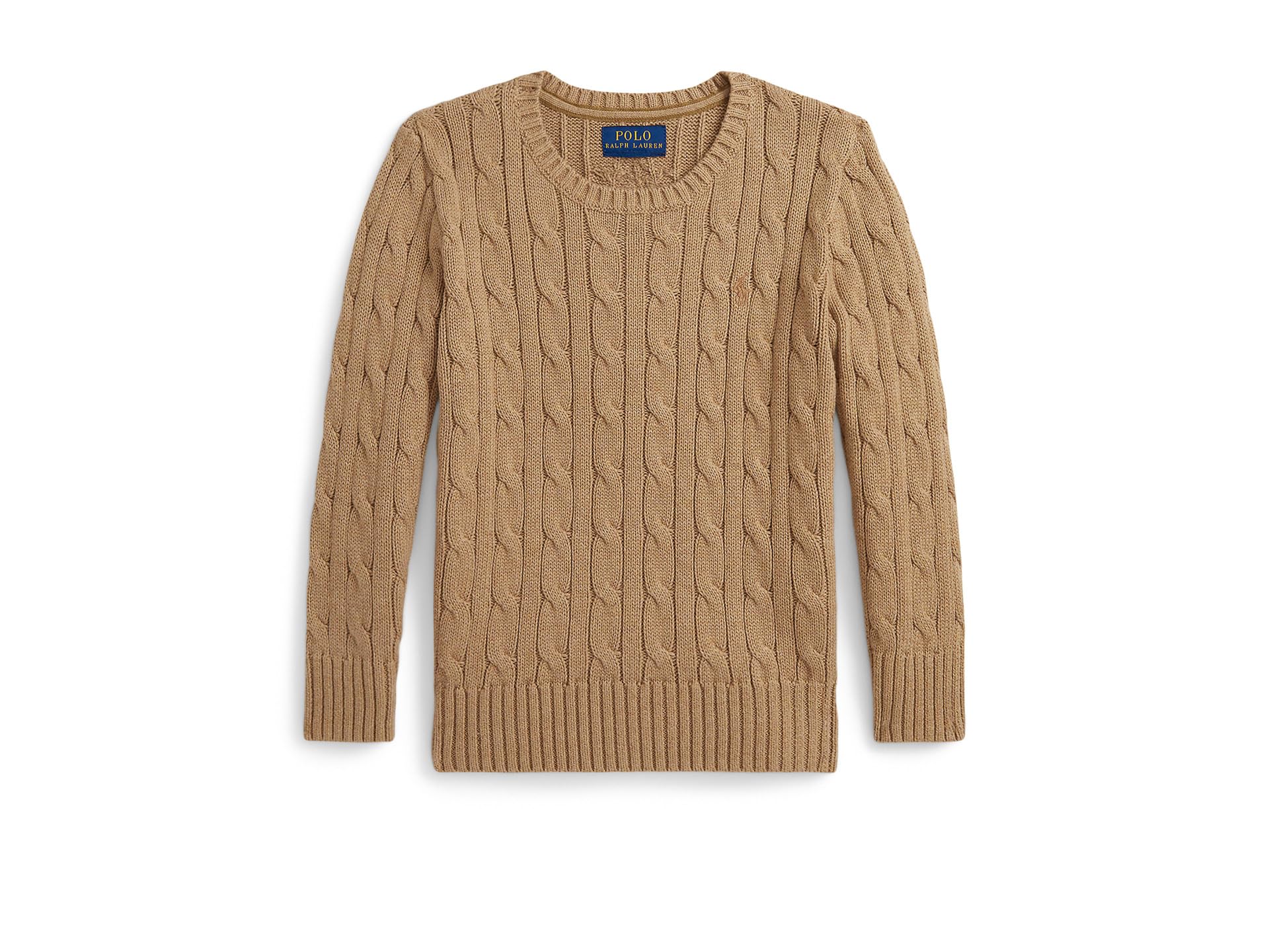 

Свитер Polo Ralph Lauren Kids Cable-Knit Cotton Sweater, цвет Camel Heather