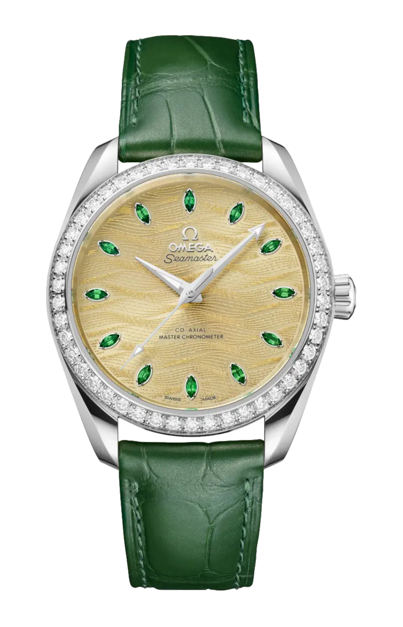 

Seamaster aqua terra 150м 38 мм, из canopus gold на коже - 220.58.38.20.99.008 OMEGA