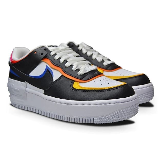 Разноцветные женские кроссовки из кожи Af1 Shadow со шнуровкой dc4462 100 Nike, мультиколор — фото 2