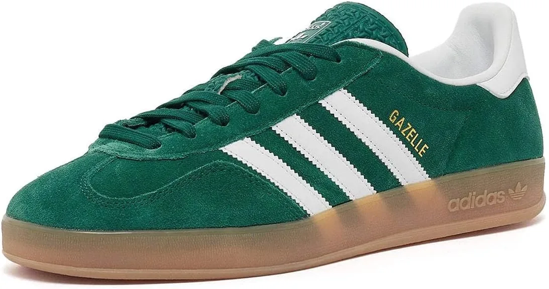 Мужские кроссовки Adidas Gazelle для дома, зеленый — фото 2