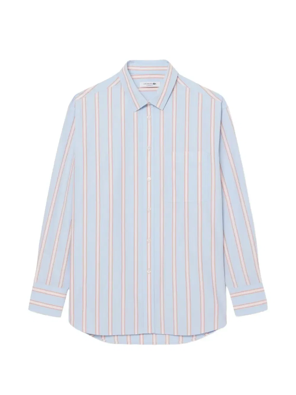 Рубашка Lacoste, оверсайз, синяя