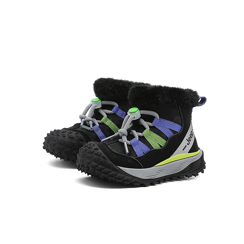 Высокие детские ботинки Apple Green, Obsidian Black Kids' Jeep, Apple Green/Obsidian Black — плотный хлопок — фото 4