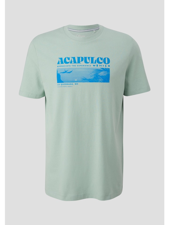 

s.Oliver Футболка цвета 60D2_океанской зелени, Зеленый, s.Oliver Футболка цвета 60D2_океанской зелени