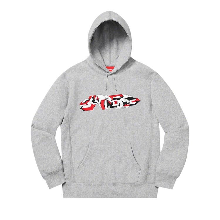 

Толстовка Supreme Delta Logo Hooded Sweatshirt Heather Grey, серый