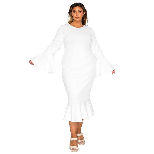 

Платье Sabrina с подолом русалки Plus size L I V D, Ivory