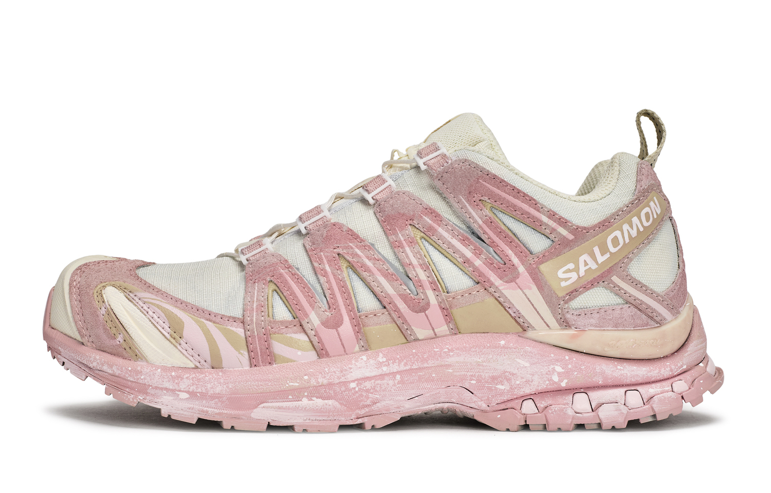 

Salomon XA PRO 3D Износостойкие низкие беговые кроссовки унисекс Бежевые Розовые коричневый