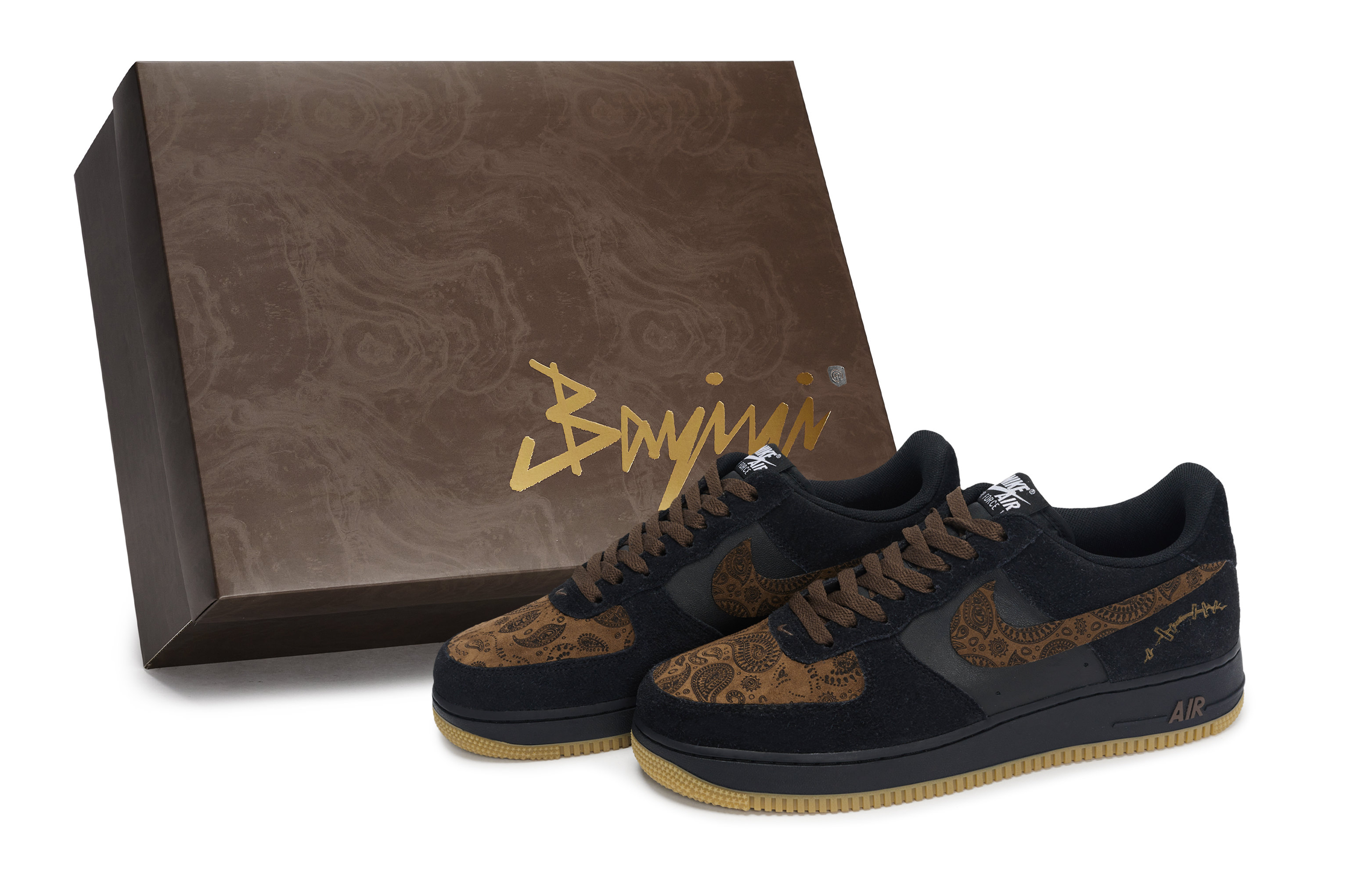 

Nike Кроссовки для скейтбординга Air Force 1, мужские, низкие, черно-коричневые