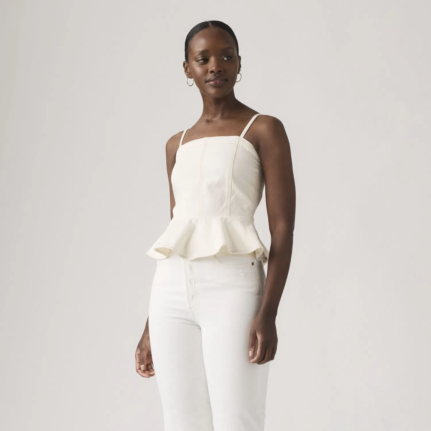 Легкий топ Anderson Flunce Levi's, White — фото 3