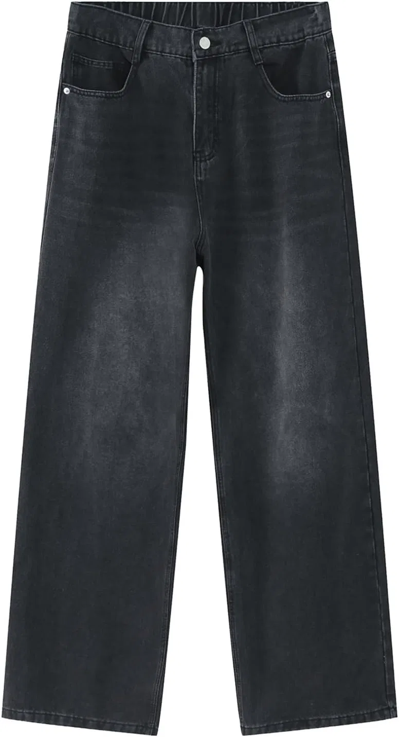 Джинсы свободные, Men's Jeans, серый