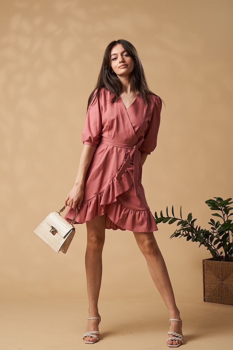 

Расклешенное платье из льна Innes Atelier, розовый