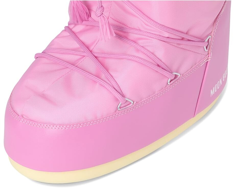 Зимние сапоги Moon Boot с логотипом на толстой подошве, розовый — фото 2