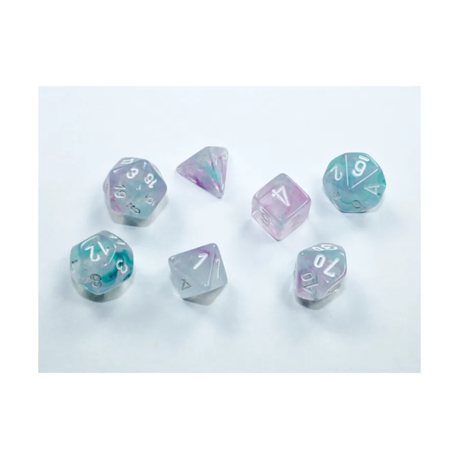 

Мини-поликомплект Глициния с белым, Dice - Nebula (Chessex)