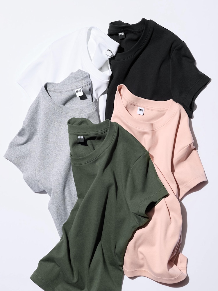 Мини футболка Uniqlo, цвет 03 серый — фото 3