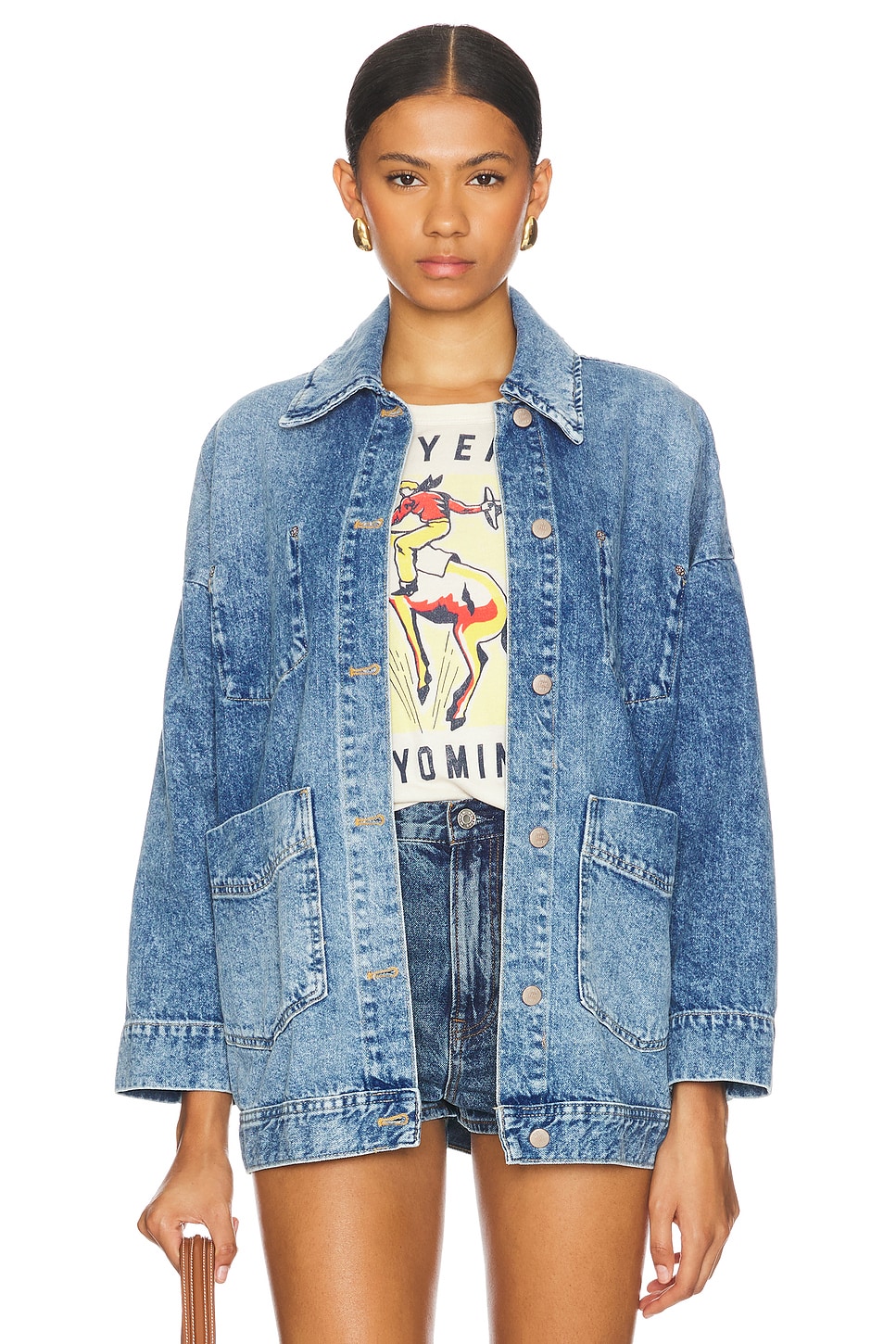 

Джинсовая куртка avery Free People, цвет got the blues