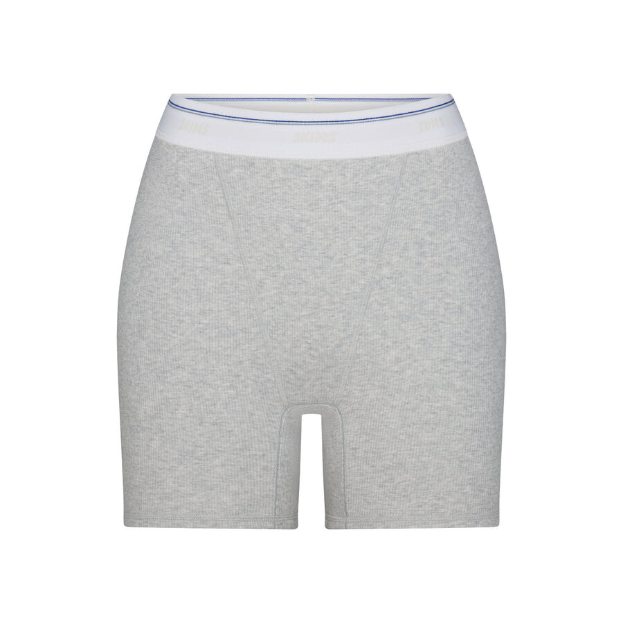 

Боксеры SKIMS Cotton Rib, цвет Light Heather Grey Stripe