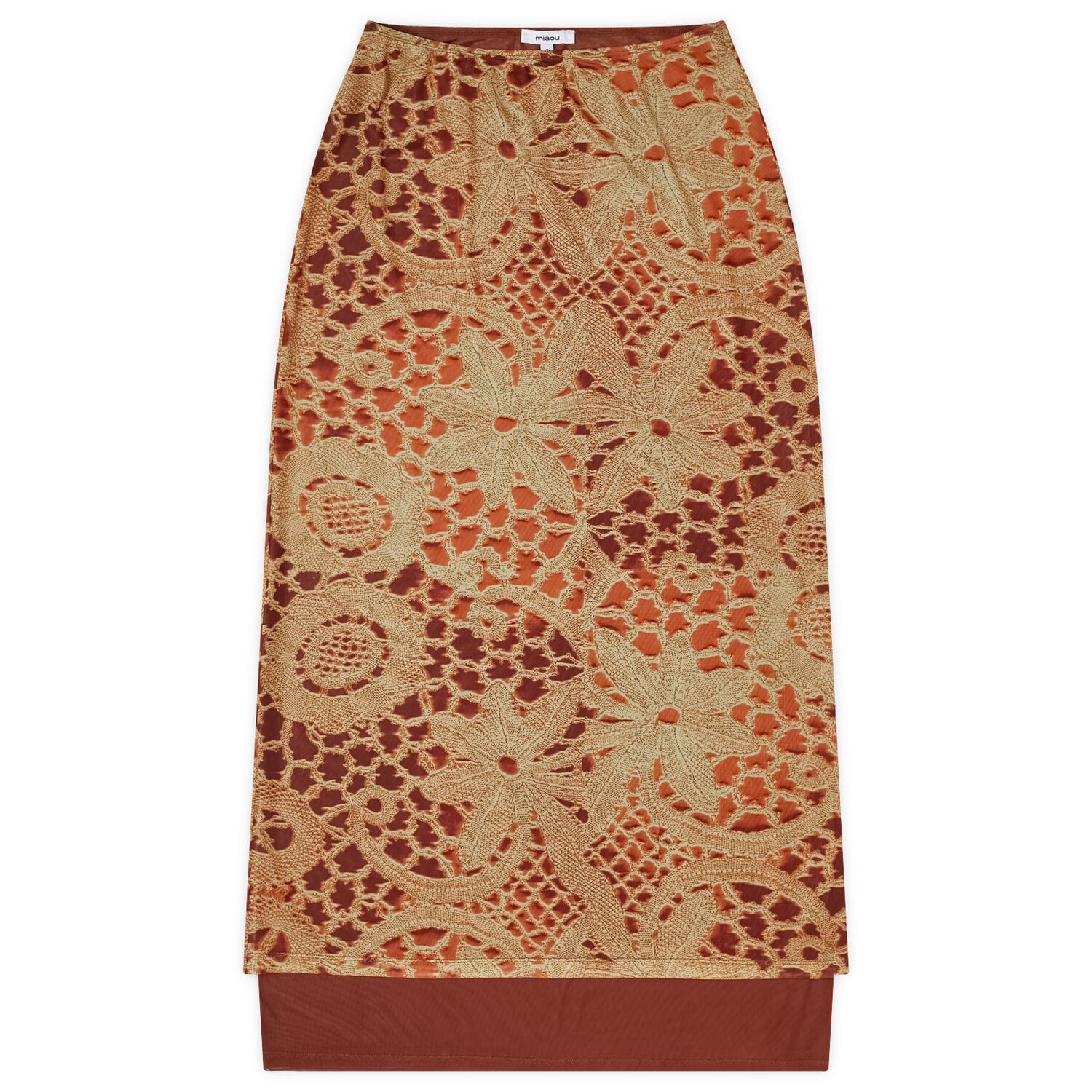 

Юбка макси Miaou Topanga Skirt, цвет Orange Lace