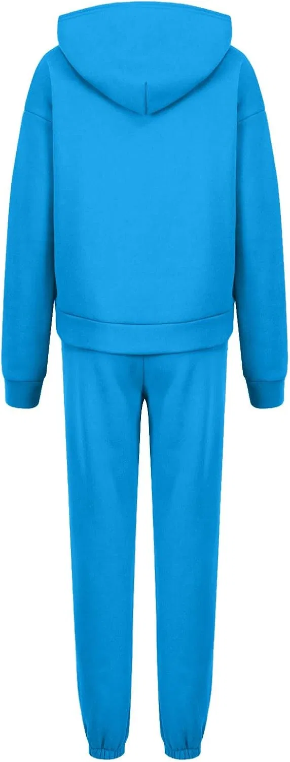 Спортивный костюм из флиса с капюшоном, худи и шорты, 2-blue — фото 4