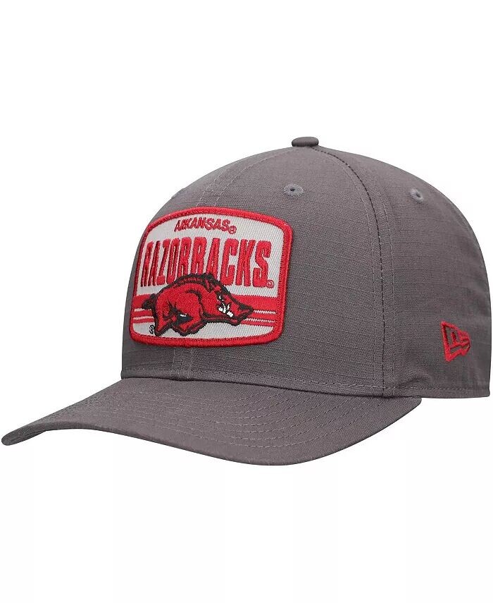 

Мужская темно-серая регулируемая шляпа Arkansas Razorbacks Team Elevated 9SEVENTY New Era, серый