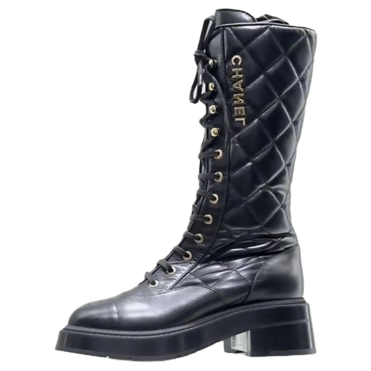 CHANEL Сапоги женские черные