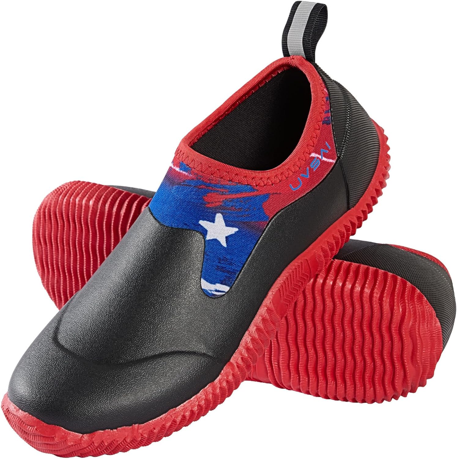 

Мужские водонепроницаемые садовые ботинки-дождевики, слипоны для садоводства, фермерства, кемпинга, ухода за газоном и работы во дворе Uvsai, черный