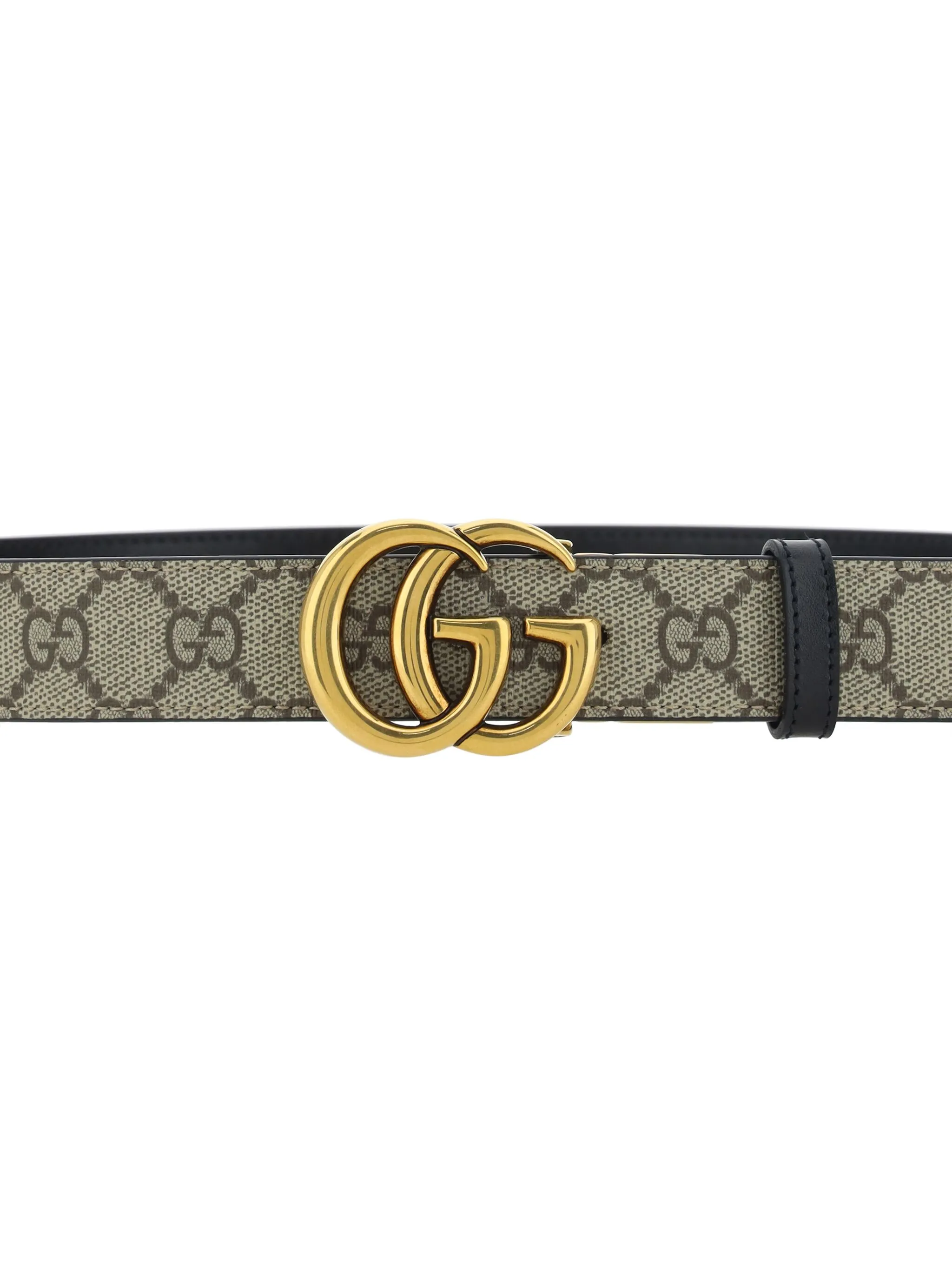 Двусторонний ремень GG Marmont Gucci, бежевый — фото 3