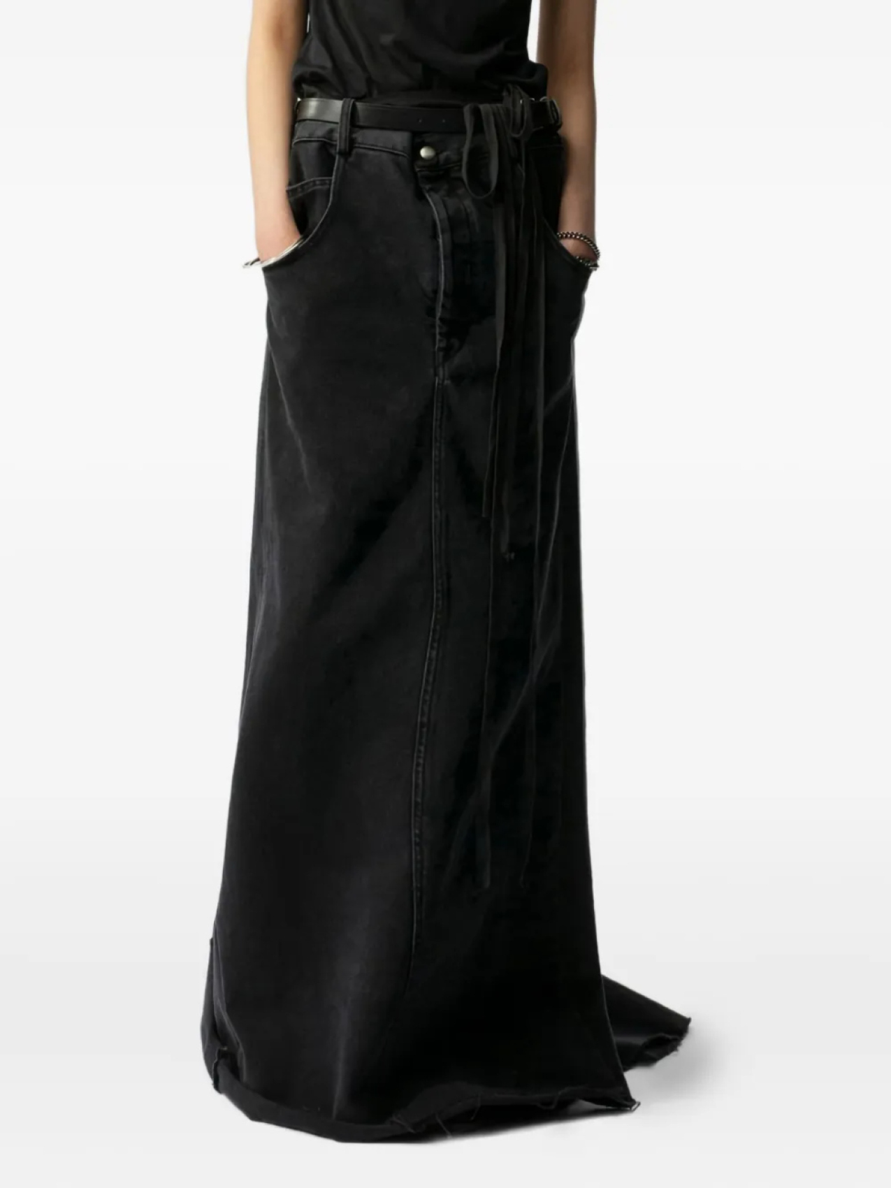 

Ann Demeulemeester джинсовая юбка макси с завышенной талией, черный