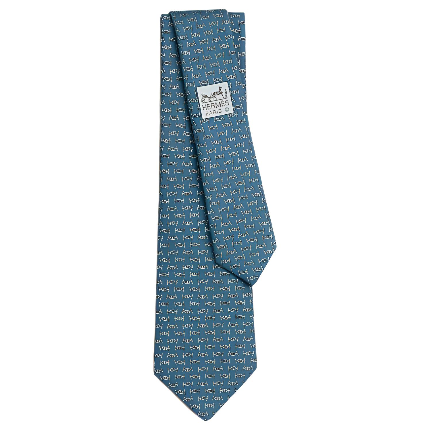 

HERMES Шелковые галстуки Mulberry Men's Medium Blue