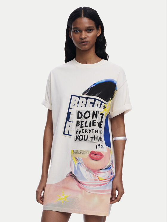 

Платье на каждый день стандартный крой Berlin 25SWVK20 Desigual, бежевый