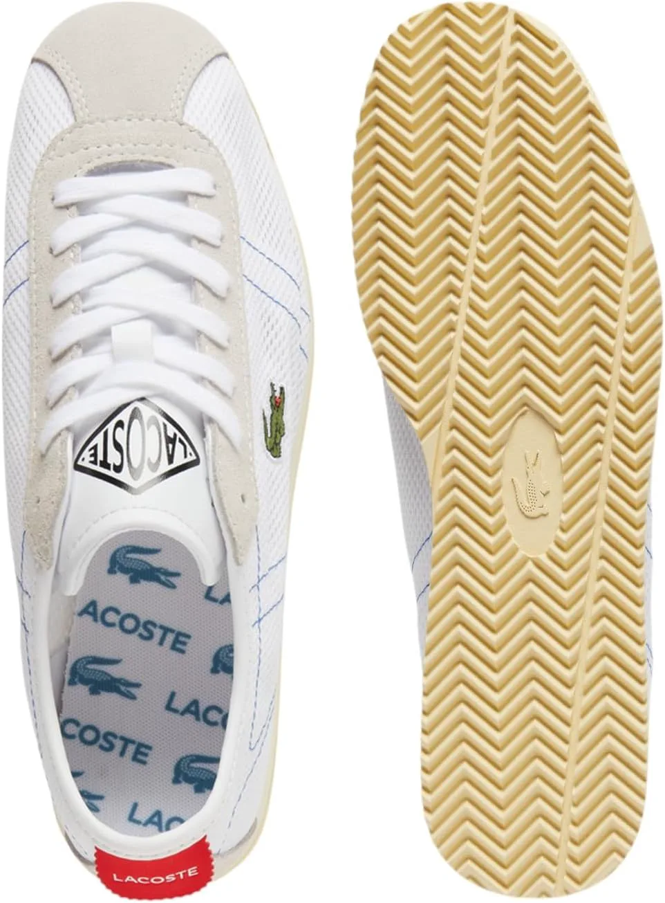 Мужские кроссовки Lacoste Men's Club-Low, белый/красный/синий — фото 4