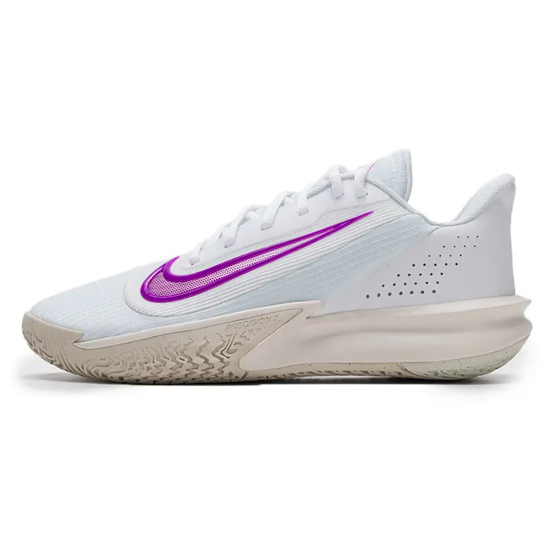 

Nike Баскетбольные кроссовки Precision 7 Breathable Low Top мужские, белые, фиолетовые