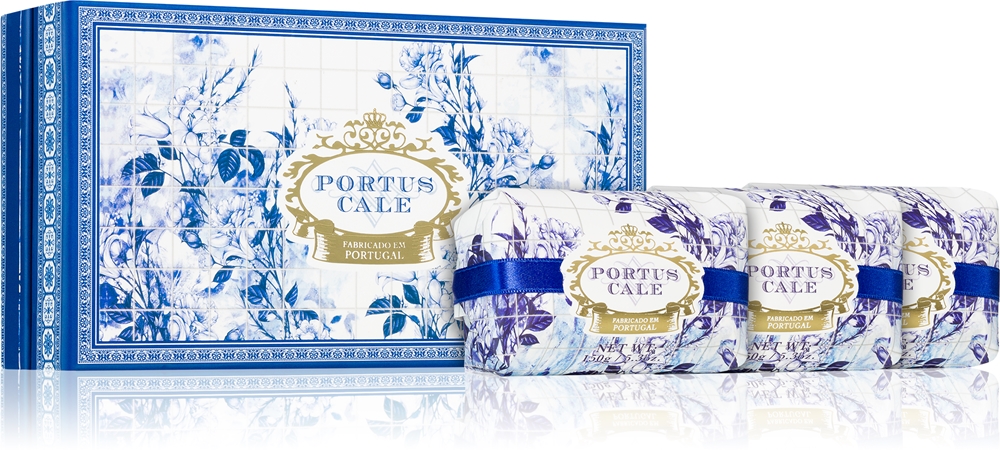 

Кусковое мыло Portus Cale Gold & Blue Castelbel, dovanų rinkinys 3× 150 гр