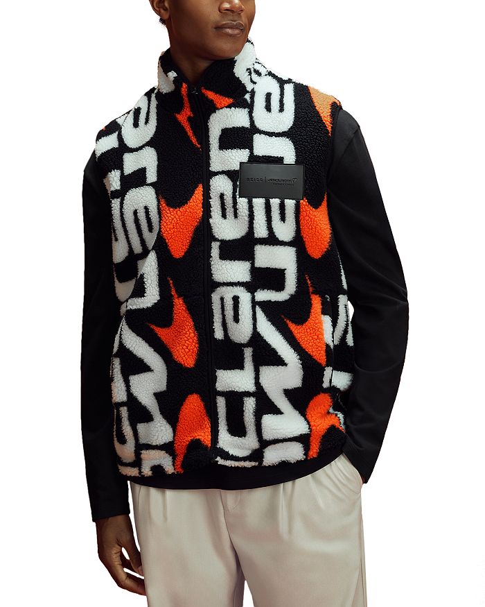 

Куртка-жилет Bambridge Graphic McLaren Sherpa REISS, черный