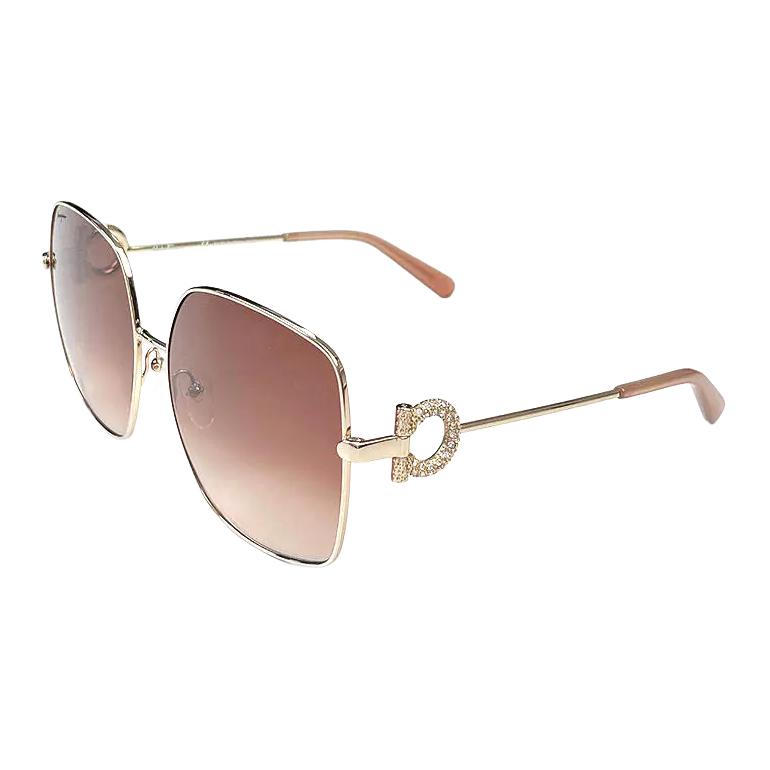 

Ferragamo Солнцезащитные очки асимметричной формы женские золотые, Gold